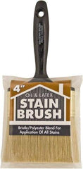 Wooster Brush - 4" Flat Synthetic Utility Paint Brush - 2-11/16" Bristle Length, 5-3/4" Plastic Beavertail Handle - Apex Tool & Supply