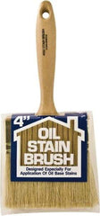Wooster Brush - 4" Flat Hog Utility Paint Brush - 2-11/16" Bristle Length, 5-13/16" Poly Foam Beavertail Handle - Apex Tool & Supply