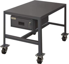 Durham - Machine Work Table with Drawer - Steel, Gray, 36" Long x 24" Deep x 18" High - Apex Tool & Supply