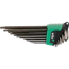 Wiha - 13 Piece T5 to T45 Chrome Vanadium Molybdenum L-Key Long Arm Torx Key Set - T5, T6, T7, T8, T9, T10, T15, T20, T25, T27, T30, T40, T50 Torx Size - Apex Tool & Supply