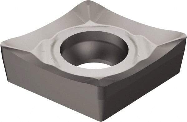 Sandvik Coromant - CCGX431 AL Grade H10 Carbide Turning Insert - Uncoated, 80° Diamond, 1/2" Inscr Circle, 3/16" Thick, 1/64" Corner Radius - Apex Tool & Supply