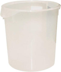 Rubbermaid - Round, Clear Polypropylene Food Storage Container - 14" High x 13.1" Wide - Apex Tool & Supply