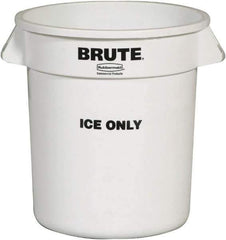 Rubbermaid - Round, White Polyethylene Food Storage Container - 17.1" High x 15.6" Wide - Apex Tool & Supply