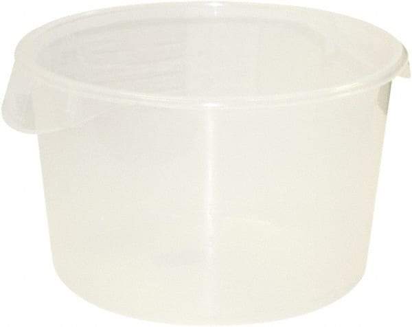 Rubbermaid - Round, Clear Polypropylene Food Storage Container - 8.1" High x 13.1" Wide - Apex Tool & Supply