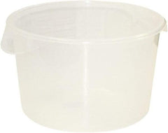 Rubbermaid - Round, Clear Polypropylene Food Storage Container - 8.1" High x 13.1" Wide - Apex Tool & Supply