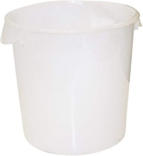 Rubbermaid - Round, White Polyethylene Food Storage Container - 14" High x 13.1" Wide - Apex Tool & Supply
