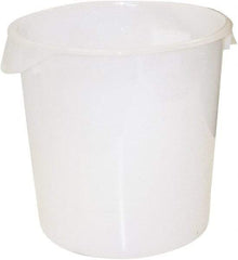 Rubbermaid - Round, White Polyethylene Food Storage Container - 14" High x 13.1" Wide - Apex Tool & Supply