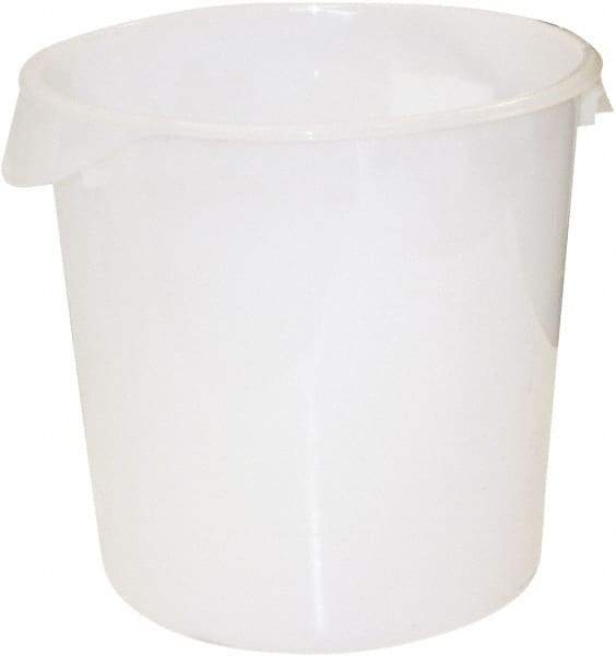 Rubbermaid - Round, White Polyethylene Food Storage Container - 11.9" High x 13.1" Wide - Apex Tool & Supply