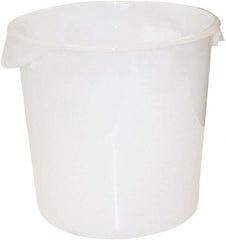 Rubbermaid - Round, White Polyethylene Food Storage Container - 11.9" High x 13.1" Wide - Apex Tool & Supply