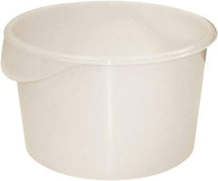 Rubbermaid - Round, White Polyethylene Food Storage Container - 8.1" High x 13.1" Wide - Apex Tool & Supply