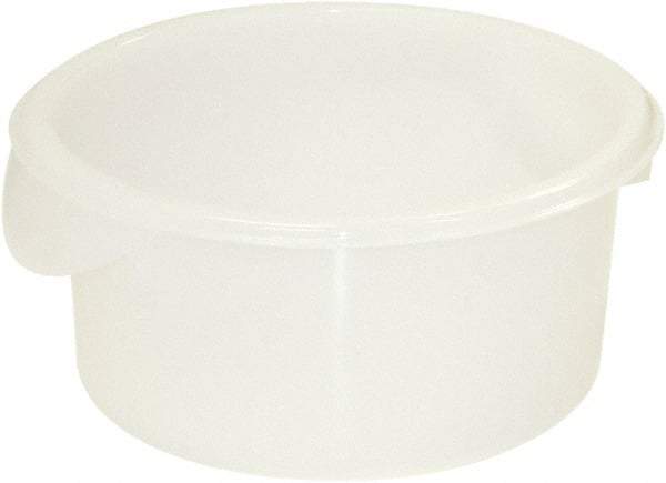 Rubbermaid - Round, White Polyethylene Food Storage Container - 10.6" High x 10" Wide - Apex Tool & Supply