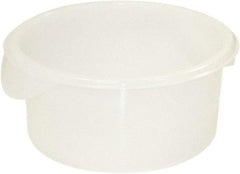 Rubbermaid - Round, White Polyethylene Food Storage Container - 10.6" High x 10" Wide - Apex Tool & Supply