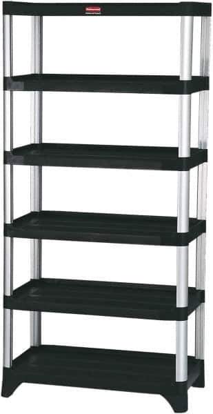 Rubbermaid - 73" High x 20" Wide x 35" Deep, 6 Shelf Structural Plastic Open Shelving - 20 Inches Wide x 73 Inches High x 35 Inches Deep, 800 lbs. Limit - Apex Tool & Supply