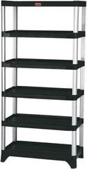 Rubbermaid - 73" High x 20" Wide x 35" Deep, 6 Shelf Structural Plastic Open Shelving - 20 Inches Wide x 73 Inches High x 35 Inches Deep, 800 lbs. Limit - Apex Tool & Supply