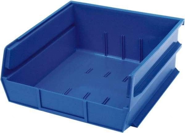 Triton - 10-7/8" Deep, Blue Polypropylene Hopper Stacking Bin - 5" High x 11" Wide x 10-7/8" Long - Apex Tool & Supply