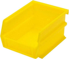 Triton - 5-3/8" Deep, Yellow Polypropylene Hopper Stacking Bin - 3" High x 4-1/8" Wide x 5-3/8" Long - Apex Tool & Supply