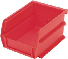 Triton - 5-3/8" Deep, Red Polypropylene Hopper Stacking Bin - 3" High x 4-1/8" Wide x 5-3/8" Long - Apex Tool & Supply