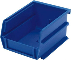 Triton - 5-3/8" Deep, Blue Polypropylene Hopper Stacking Bin - 3" High x 4-1/8" Wide x 5-3/8" Long - Apex Tool & Supply