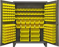 Durham - 198 Bin Storage Cabinet - Steel, 60" Wide x 24" Deep x 78" High, Gray - Apex Tool & Supply