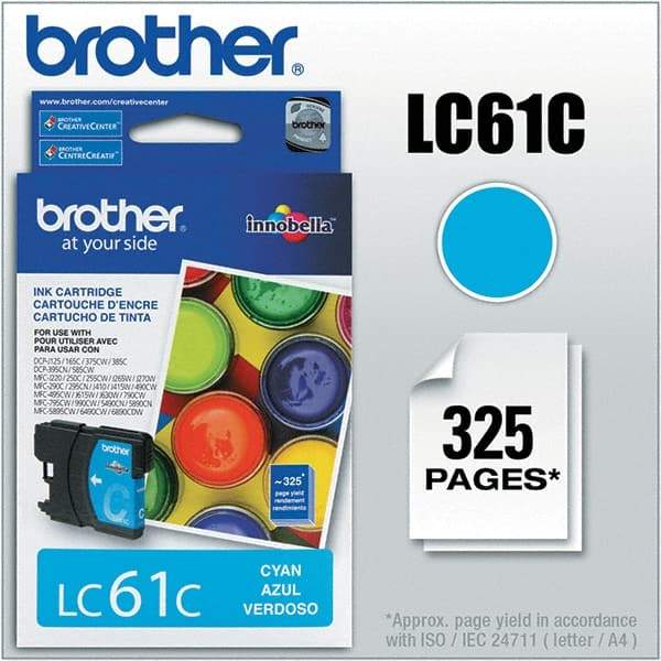 Brother - Cyan Ink Cartridge - Use with Brother DCP-J140W, 165C, 375CW, 385C, 395CN, 585CW, MFC-250C, 255CW, 290C, 295CN, 490CW, 495CW, J615W, 775CW, 790CW, 795CW, 990CW - Apex Tool & Supply