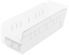 Akro-Mils - 11-5/8" Deep, Clear Hopper Shelf Bin - 4" High x 4-1/8" Wide x 11-5/8" Long - Apex Tool & Supply