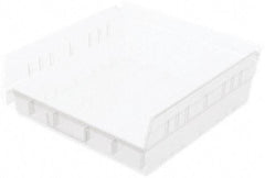 Akro-Mils - 11-5/8" Deep, Clear Hopper Shelf Bin - 4" High x 11-1/8" Wide x 11-5/8" Long - Apex Tool & Supply