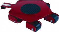 GKS - 8,800 Lb Capacity Steel Machine Dolly - 29.9" Long x 22.1" Wide x 4.3" High, 3.3" Wheels - Apex Tool & Supply