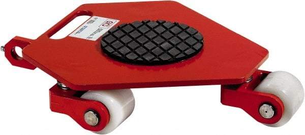 GKS - 2,200 Lb Capacity Steel Machine Dolly - 20" Long x 20.3" Wide x 3.9" High, 3.3" Wheels - Apex Tool & Supply