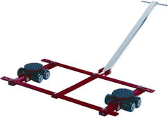 GKS - 13,200 Lb Capacity Steel Machine Dolly - 21.3" Long x 53.9" Wide x 4.3" High, 3.3" Wheels - Apex Tool & Supply
