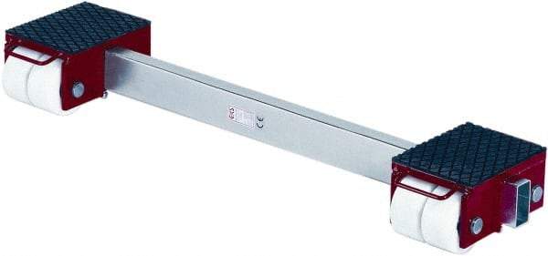 GKS - 44,000 Lb Capacity Steel Machine Dolly - 11" Long x 63" Wide x 7.1" High, 5-1/2" Wheels - Apex Tool & Supply