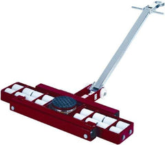GKS - 39,600 Lb Capacity Steel Machine Dolly - 40.6" Long x 24.4" Wide x 4.3" High, 3.3" Wheels - Apex Tool & Supply