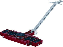 GKS - 19,800 Lb Capacity Steel Machine Dolly - 33.1" Long x 23" Wide x 4.3" High, 3.3" Wheels - Apex Tool & Supply
