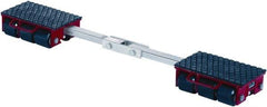 GKS - 19,800 Lb Capacity Steel Machine Dolly - 7.9" Long x 48-1/2" Wide x 4.3" High, 3.3" Wheels - Apex Tool & Supply