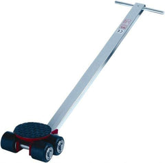GKS - 6,600 Lb Capacity Steel Machine Dolly - 10.6" Long x 9.1" Wide x 4.3" High, 3.3" Wheels - Apex Tool & Supply