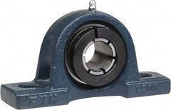 Value Collection - 1-7/16" ID, 6-9/16" OAL x 3-21/32" OAH Pillow Block - 3,461 Lb Static Cap, 5,777 Lb Dyn Cap, 5" Btw Mnt Hole Ctrs, 1-7/8" Base-to-Ctr Ht, Cast Iron - Apex Tool & Supply