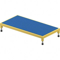 Vestil - 5" High x 24" Wide x 48" Deep, Yellow Step Stand - Steel, 500 Lb Capacity - Apex Tool & Supply