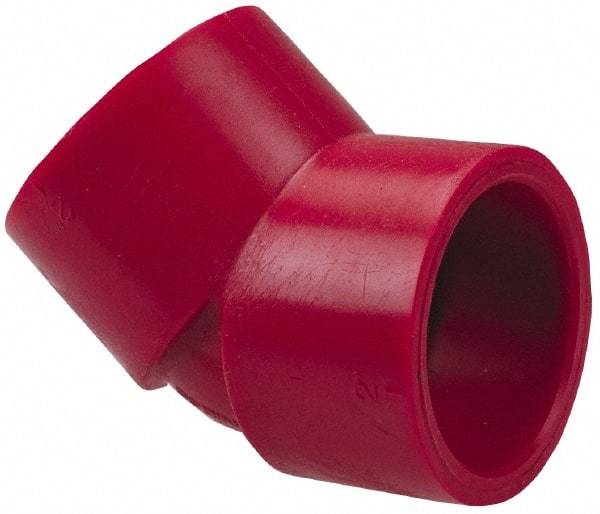 NIBCO - 1-1/2" PVDF Plastic Pipe 45° Elbow - Schedule 80, S x S End Connections - Apex Tool & Supply