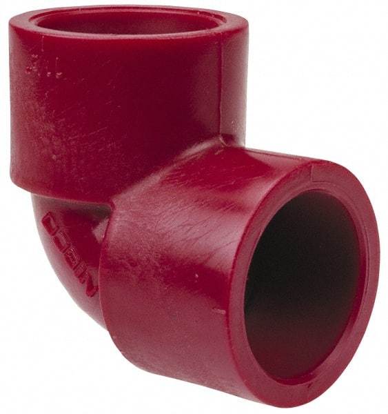 NIBCO - 1-1/2" PVDF Plastic Pipe 90° Elbow - Schedule 80, S x S End Connections - Apex Tool & Supply