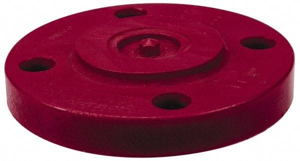 NIBCO - 6" Pipe, 11" OD, PVDF Blind Pipe Flange - Schedule 80, Red - Apex Tool & Supply