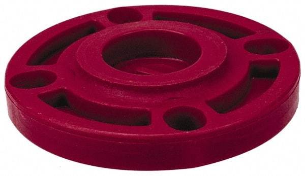 NIBCO - 3" Pipe, 7-1/2" OD, PVDF Blind Pipe Flange - Schedule 80, Red - Apex Tool & Supply