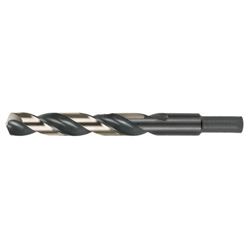 15/32 RHS / RHC HSS 135 Degree Split Point Heavy Duty Jobber Length Drill - Black & Gold - Exact Industrial Supply