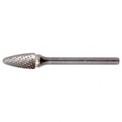 SF-51 Double Cut Solid Carbide Bur-Round Nose Tree Shape - Apex Tool & Supply