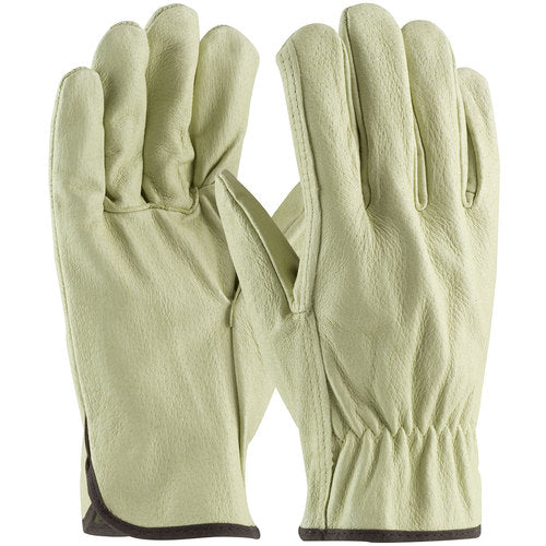 ‎70-301/M Leather Drivers Gloves - Top Grain Pigskin Leather Drivers - Economy Grade - Straight Thumb - Exact Industrial Supply