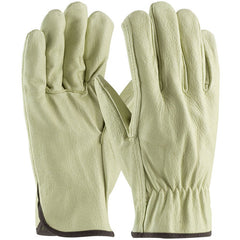 ‎70-301/M Leather Drivers Gloves - Top Grain Pigskin Leather Drivers - Economy Grade - Straight Thumb - Exact Industrial Supply