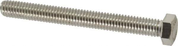 Value Collection - 3/8-16 UNC, 3-1/2" Length Under Head Hex Head Cap Screw - Fully Threaded, Grade 18-8 Stainless Steel, Uncoated, 9/16" Hex - Apex Tool & Supply