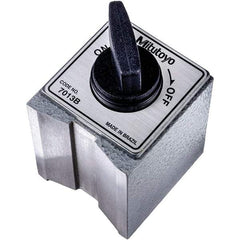 Mitutoyo - 58.5mm Long x 50mm Wide x 55mm High Fine Adjustment Magnetic Indicator Base with On/Off Switch - 600 N Magnetic Pull - Apex Tool & Supply