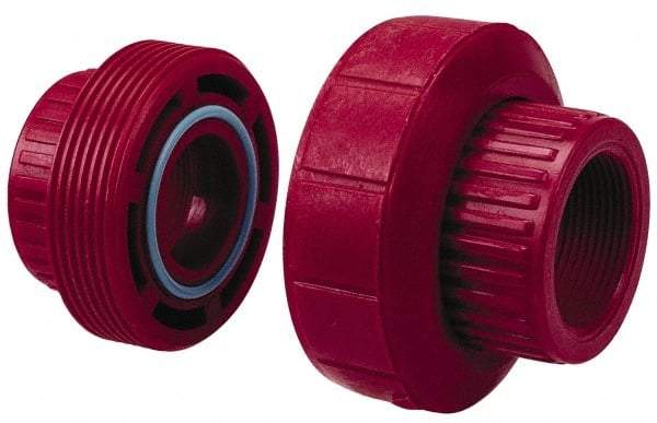 NIBCO - 1/2" PVDF Plastic Pipe Threaded Union - Schedule 80, FIPT x FIPT End Connections - Apex Tool & Supply