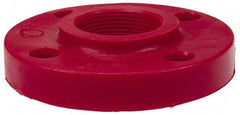 NIBCO - 3/4" Pipe, 3-7/8" OD, PVDF Threaded Pipe Flange - Schedule 80, Red - Apex Tool & Supply