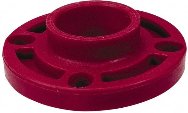 NIBCO - 2" Pipe, 6" OD, PVDF Socket Pipe Flange - Schedule 80, Red - Apex Tool & Supply