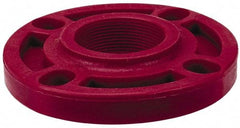 NIBCO - 2" Pipe, 6" OD, PVDF Threaded Pipe Flange - Schedule 80, Red - Apex Tool & Supply